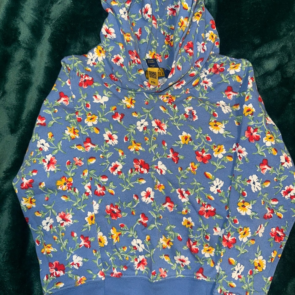Polo by Ralph Lauren Blue Hoodie with Floral Print